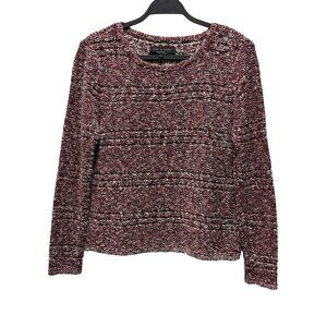 Rag & Bone Womens Tweed Knit Sweater Long Sleeve Medium Red